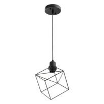 Pendente de Aço Cube Preto Taschibra 1xE27