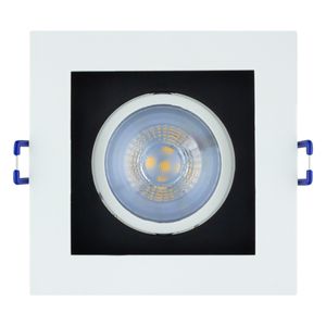 Spot Led de Embutir Recuado Quadrado Branco Taschibra 5W 3000K