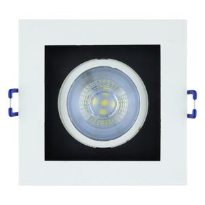 Spot Led de Embutir Recuado Quadrado Branco Taschibra 5W 6500K