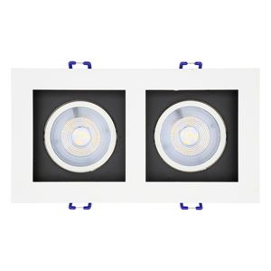 Spot Led de Embutir Recuado Quadrado Branco Taschibra 10W 3000K