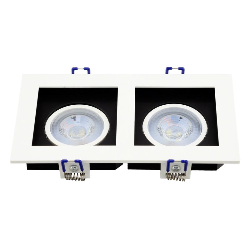 Spot-Led-de-Embutir-Recuado-Quadrado-Branco-Taschibra-10W-6500K-AutovoltFrontalTopo2