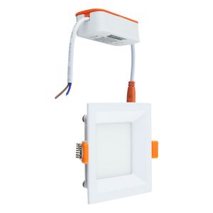 Painel Led de Embutir Branco Recuado Quadrado Taschibra Lux 6W 6500K