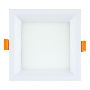 Painel Led de Embutir Branco Recuado Quadrado Taschibra Lux 12W 6500K