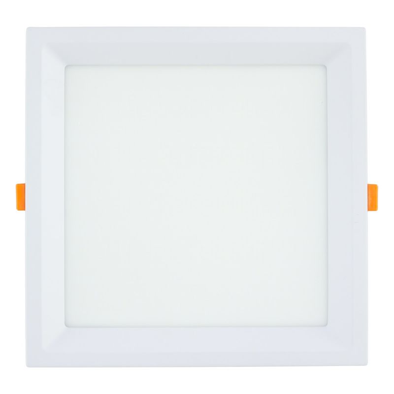 Painel-Led-de-Embutir-Branco-Recuado-Quadrado-Taschibra-Lux-24W-3000K-AutovoltFrontal1