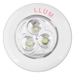 Luminária Led Button Branca Bronzearte Llum 0,3W 1,5V