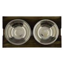Comedouro em Inox Duplo Stolf Pequeno