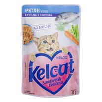Sache de Peixe para Gatos Adultos Kelco Kelcat 85g