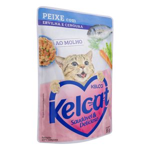 Sache de Peixe para Gatos Adultos Kelco Kelcat 85g