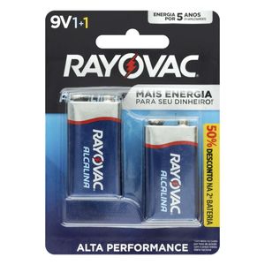 Bateria Alcalina Rayovac 9V 2 unidades