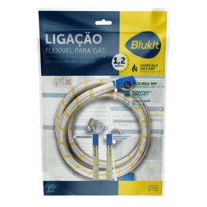 Ligação Flexível para Gás Blukit 3/8" 1,2m