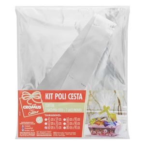 Kit Poli Cesta Incolor Cromus 60cm x 75cm 2 peças