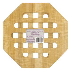 Apoio de Panela Bambu Hexagonal Ikinci 18cm x 18cm