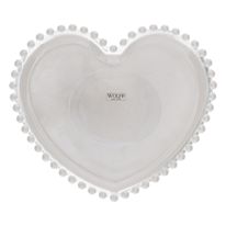 Prato de Cristal Coração Pearl Wolff 20cm x 17cm
