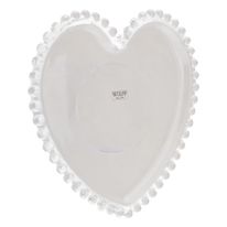 Prato de Cristal Coração Pearl Wolff 20cm x 17cm
