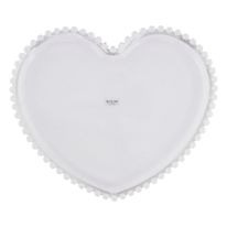 Prato de Cristal Coração Pearl Wolff 30cm x 25cm