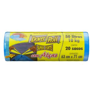 Saco para Lixo com Alça Dover Roll 50l 20 unidades