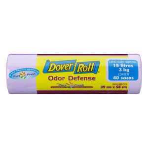 Saco de Lixo Pure Fresh Dover Roll 15l 40 unidades