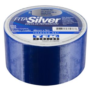 Fita Silver Tape Azul Tekbond 48mm x 5m