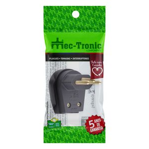 Plugue Forte Preto Mec-Tronic 2 pinos + Terra 10A