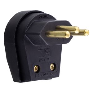 Plugue Forte Preto Mec-Tronic 2 pinos + Terra 20A