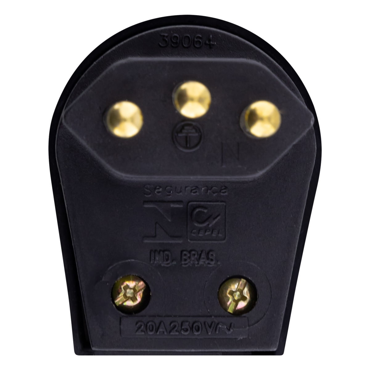 PlugueFortePretoMec-Tronic2pinos+Terra20AFrontal3