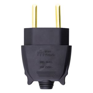 Plugue 180° Preto Mec-Tronic 2 pinos 10A