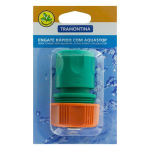 Engate Rápido para Mangueira com Aquastop Tramontina 3/4"