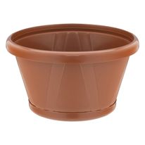 Vaso Plástico Terracota Nutriplan Cuia com Prato n.° 0