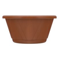 Vaso Plástico Terracota Nutriplan Cuia com Prato n.° 1,5