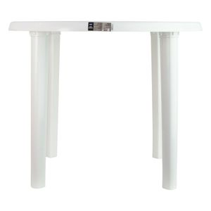 Mesa Plástica Redonda Desmontável Branca Mor