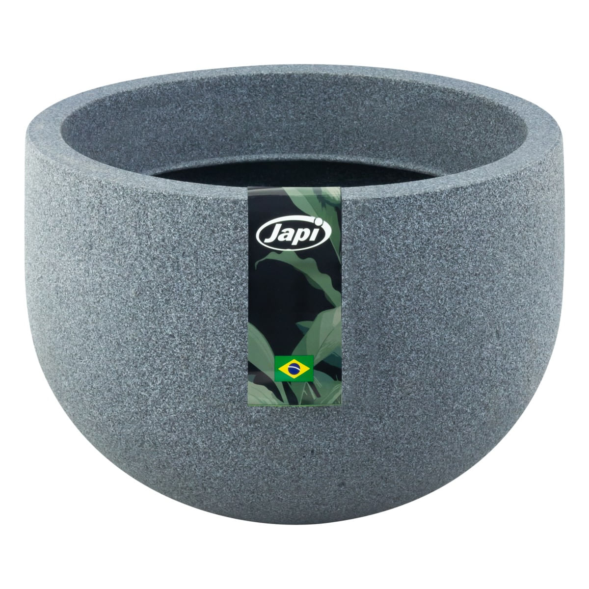VasoRústicoGrafiteJapiRedondo33cmFrontalTopo1