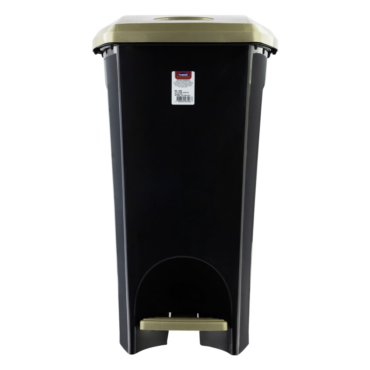 LixeiracomPedalPretaPlasútil30lFrontal1