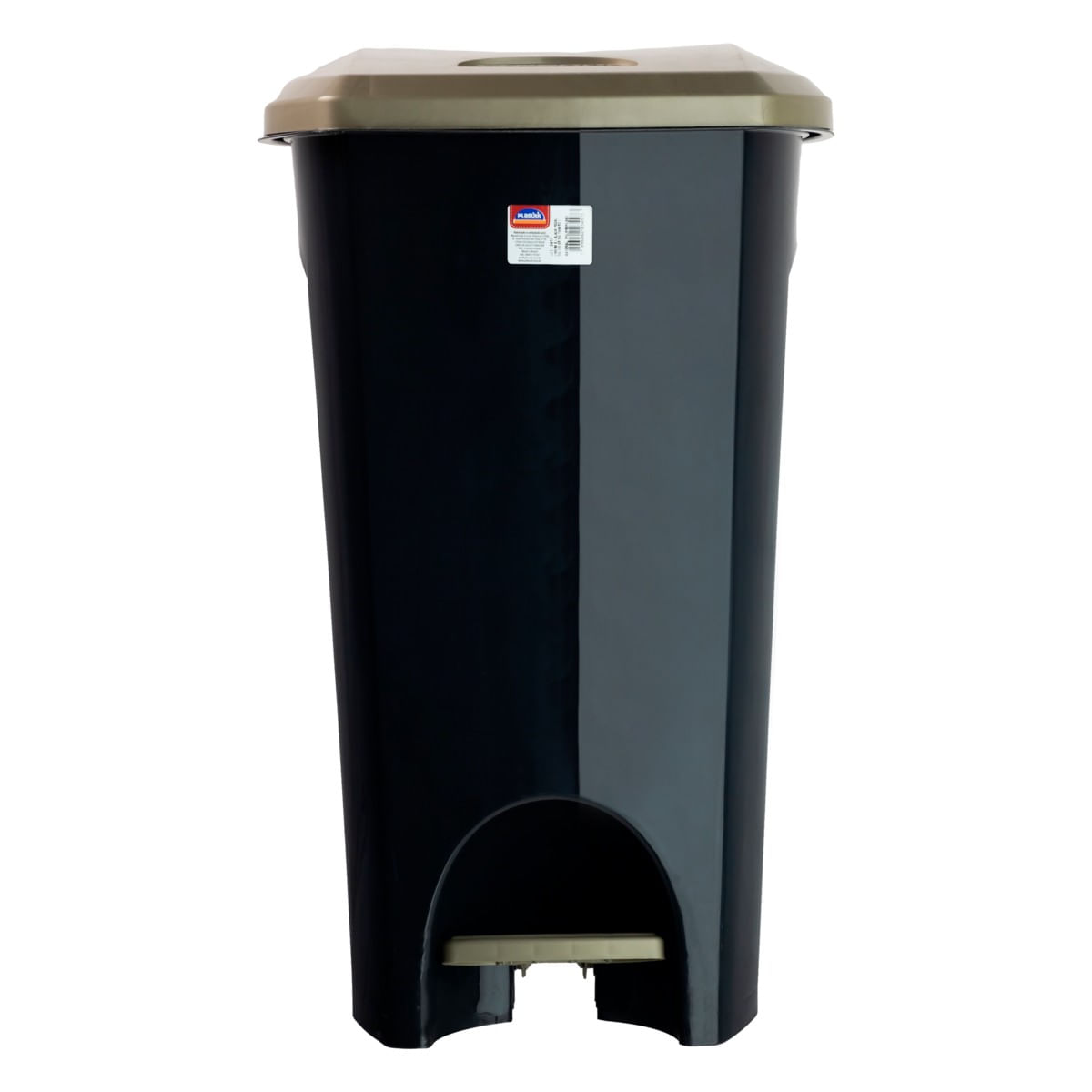 LixeiracomPedalPretaPlasútil50lFrontal3