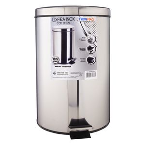 Lixeira com Pedal Inox Newpro 19,5l