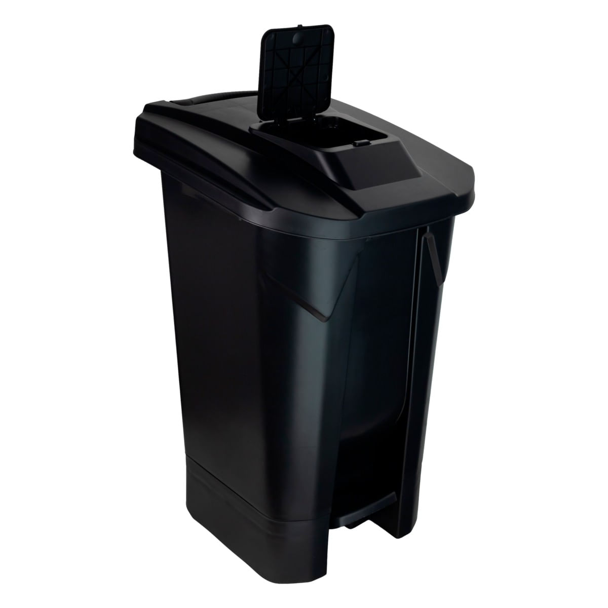 LixeiraClickcomRodaePedalPretaArqplast120lAngularEsquerda3