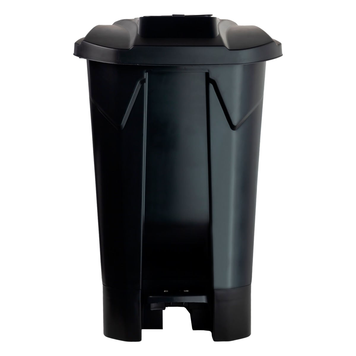 LixeiraClickcomRodaePedalPretaArqplast120lFrontal4