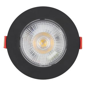 Spot Led de Embutir Redondo Preto Avant 5W 3000K