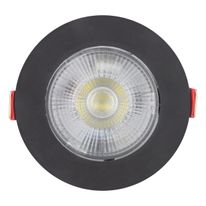 Spot Led de Embutir Redondo Preto Avant 5W 6500K