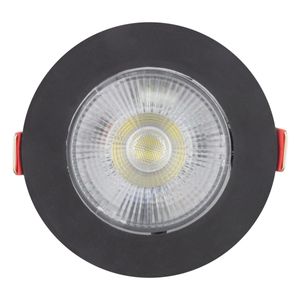 Spot Led de Embutir Redondo Preto Avant 5W 6500K