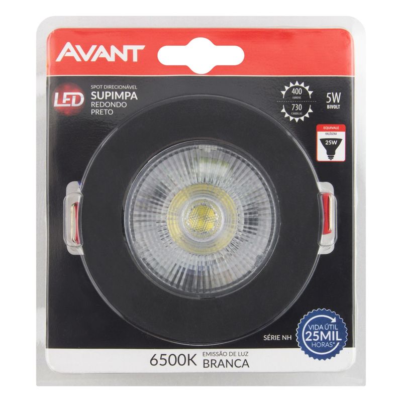 Spot-Led-de-Embutir-Redondo-Preto-Avant-5W-6500K-BivoltEmbalagemFrontal3