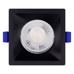 Spot Led de Embutir Recuado Quadrado Preto Blumenau 6W 3000K