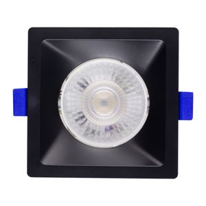 Spot Led de Embutir Recuado Quadrado Preto Blumenau 6W 4100K