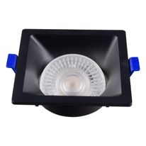Spot Led de Embutir Recuado Quadrado Preto Blumenau 6W 4100K