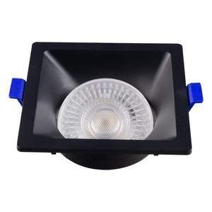 Spot Led de Embutir Recuado Quadrado Preto Blumenau 6W 4100K