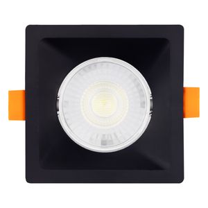 Spot Led de Embutir Recuado Quadrado Preto Blumenau 6W 6500K