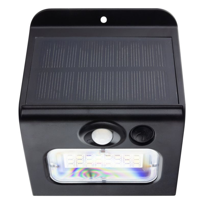 Arandela-de-Led-Solar-Preta-Ecoforce-3W-6500KFrontal2