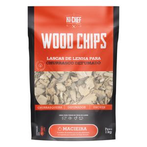 Lascas de Lenha de Macieira para Churrasco Ki-Chef Wood Chips 1kg