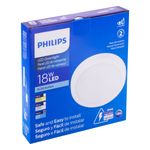 Painel-Led-de-Sobrepor-Branco-Redondo-Philips-Downlight-18W-6500KEmbalagemAngularEsquerda3