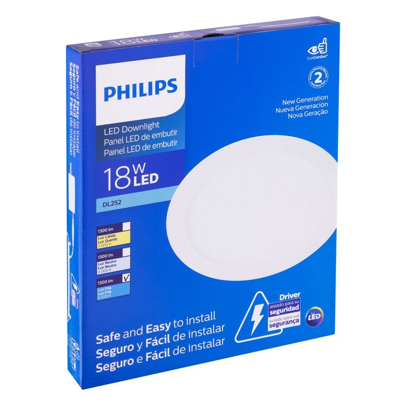 Painel-Led-de-Embutir-Branco-Redondo-Philips-18W-4000KEmbalagemAngularEsquerda3