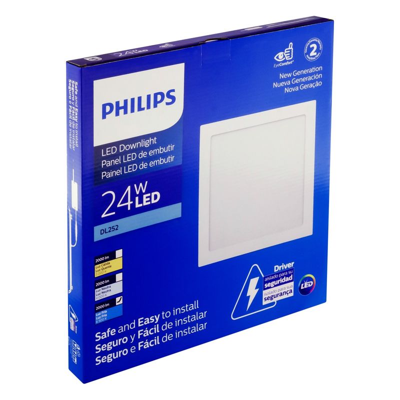 Painel-Led-Quadrado-de-Embutir-Philips-Surface-Downlight-24W-6500KAngularEsquerda3